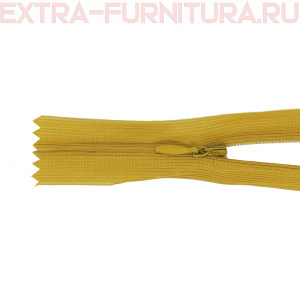 Молния потайная № 3, 50 см, цв. 122 горчица п/э пл.9,3 гр/м
