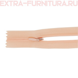Молния потайная № 3, 50 см, цв. 150 персик п/э пл.9,3 гр/м