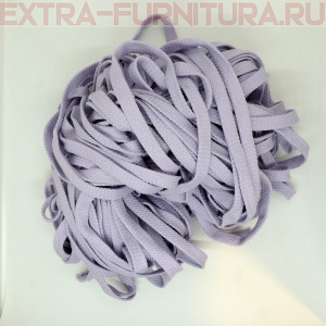 Шнур плоский х/б 12мм, цв.сиреневый 135, уп.50м, пл. 9,88 гр/м