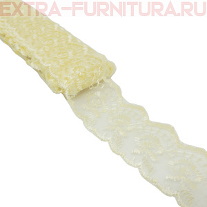 Кружево ш 3,5 см, цв.шампань (10 ярдов)