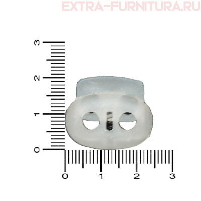 Фиксатор - овал 2 отверстия, арт.101Б, цв.прозрачный, уп.500шт