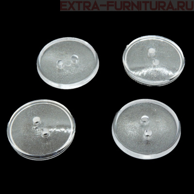 Пуговицы 20/2 прозрачные ПС-3, "Шагрень" упаковка 1000 шт.