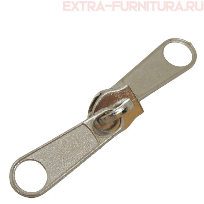 Бегунок к рулонной молнии тип 5, никель 2 пуллера