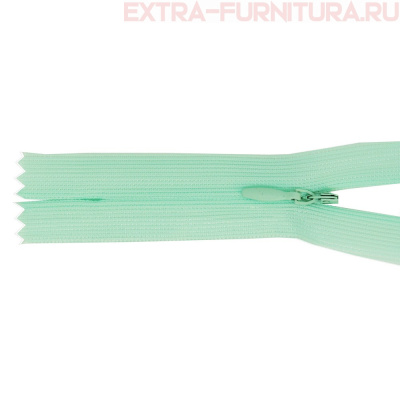 Молния потайная № 3, 50 см, цв. 250 ментоловый п/э пл.9,3 гр/м