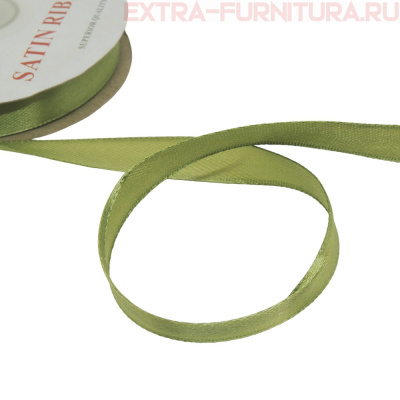 Лента атласная 12 мм цв. 137 хаки рул. 27,42м