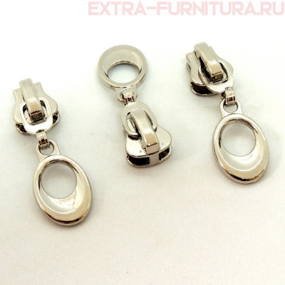 Бегунок декоративный автомат ТР5 никель № 2 (уп. 50 шт.)