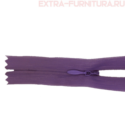 Молния потайная  № 3, 20 см, цв. 175 лиловый п/э пл.9,3 гр/м